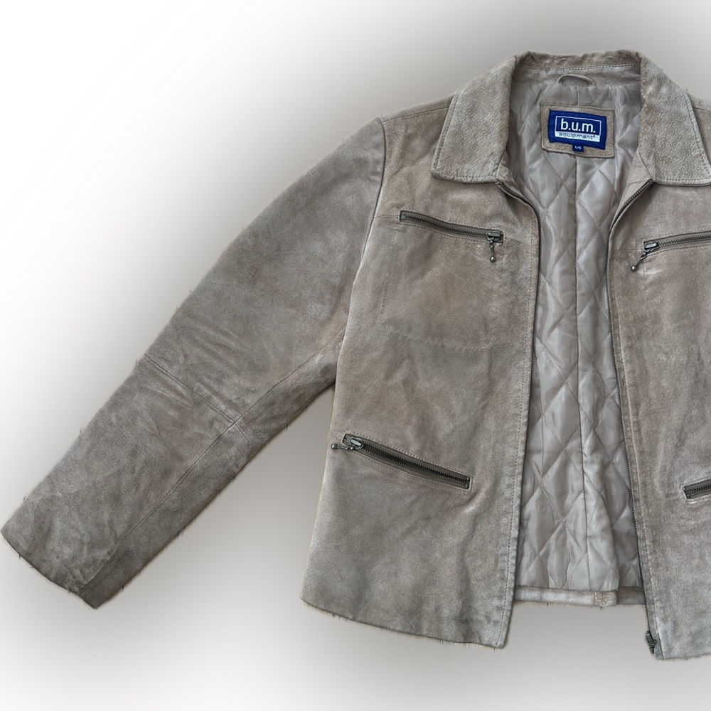 Vintage B.U.M. Equipment Beige Suede Jacket